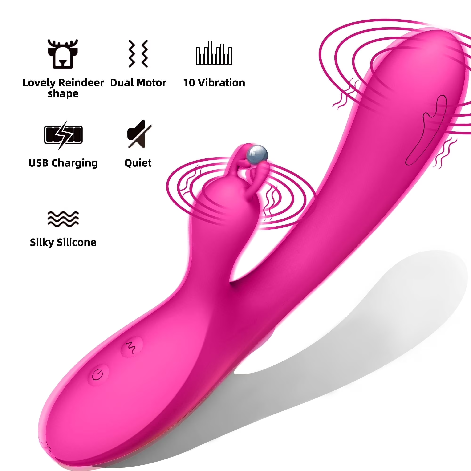 octmom rose toy OCTMOM Rose Sex Toys Vibrators for Women, Pink main image 0